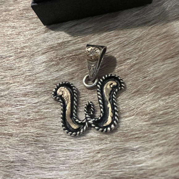 Fanning Jewelry .925 Silver and Gold Necklace Pendant - Picture 4 of 6